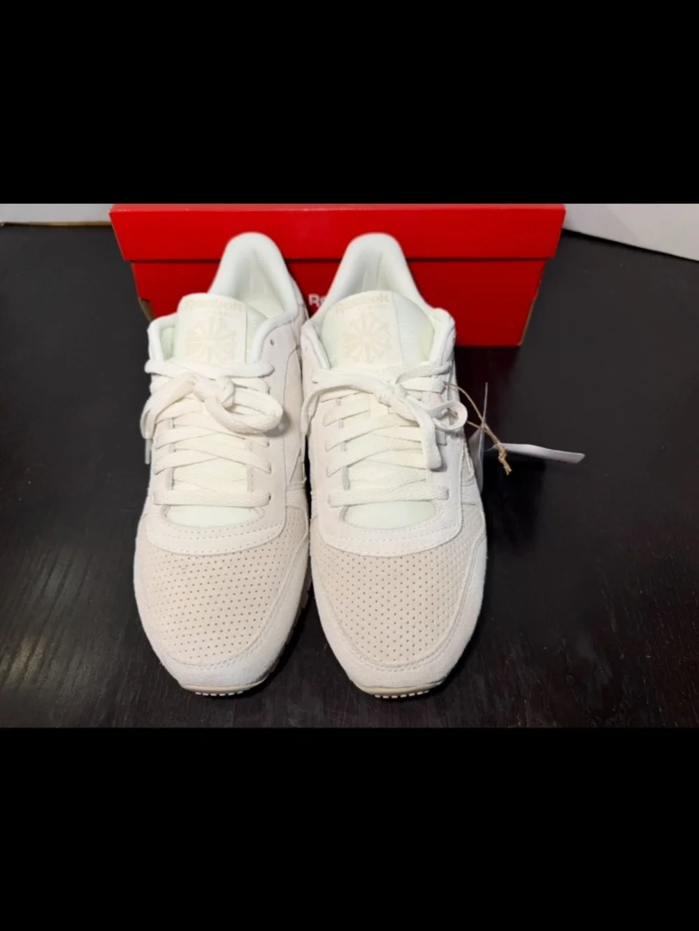 Reebok Classic Leather Running Shoes Sneakers Chalk/Sand/White Unisex M9.5/W11